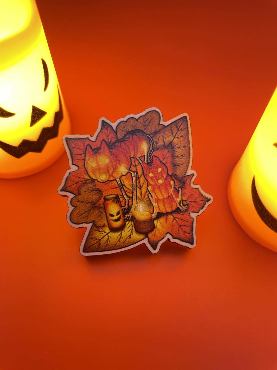 Halloween 2024 Wooden Pin Shadowolf Art