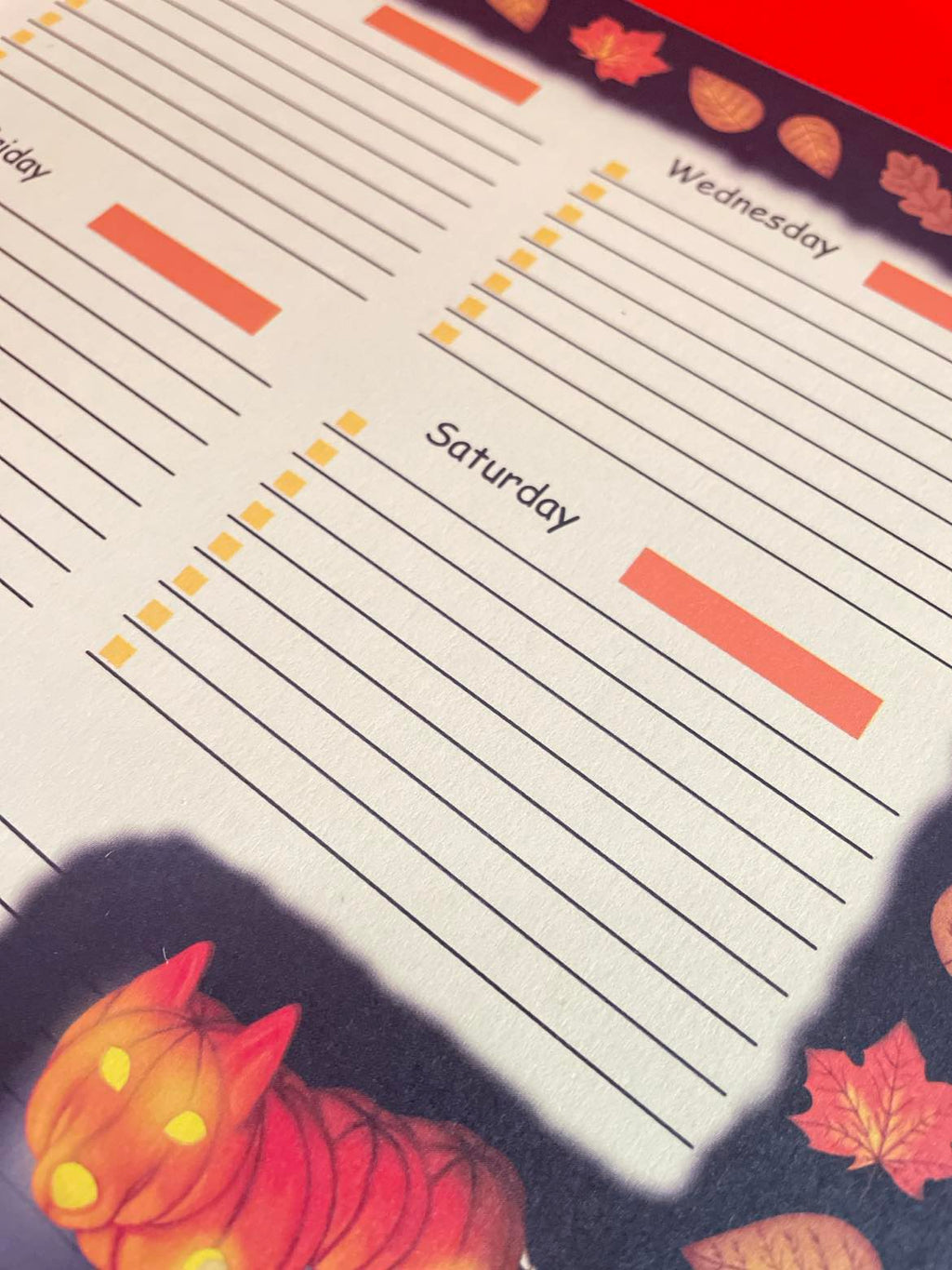 Halloween 2024 Weekly Planner Shadowolf Art