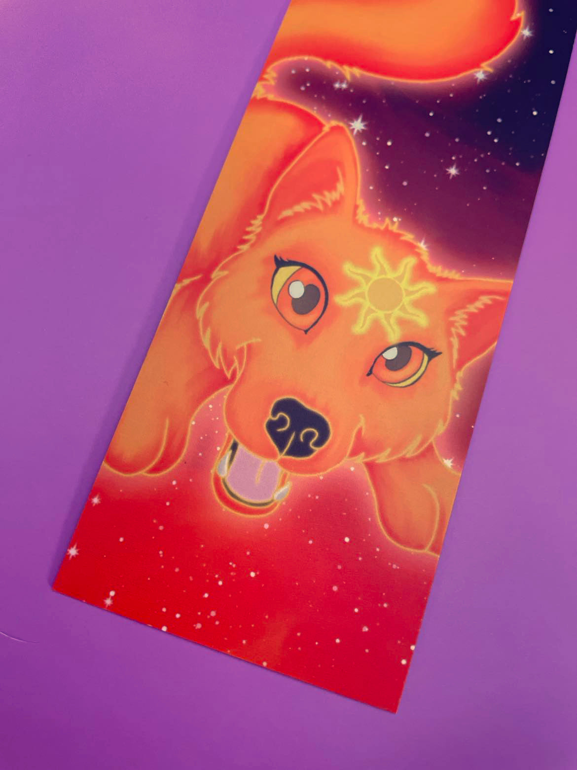 Cute Solar Wolf Bookmark Shadowolf Art