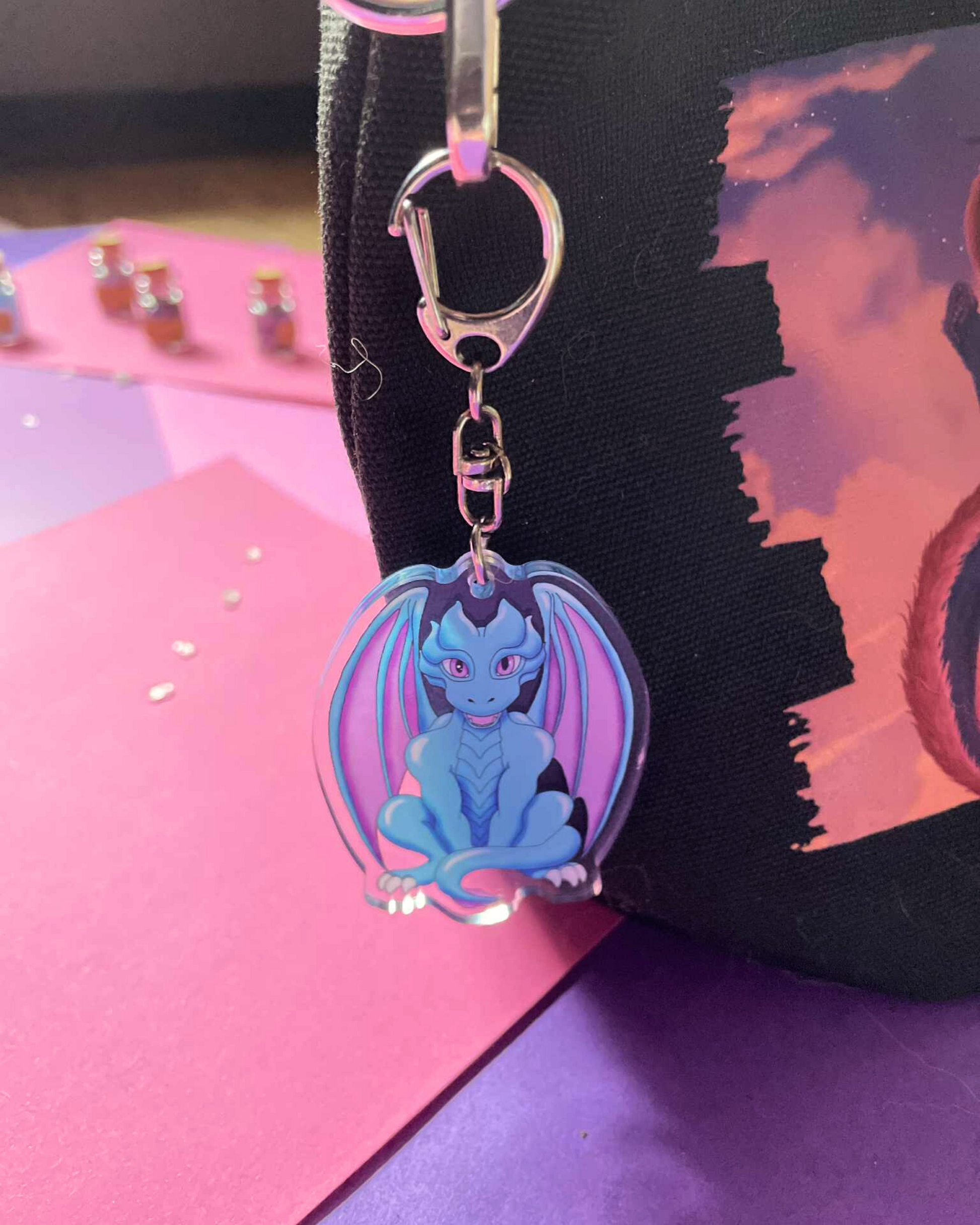 Cute Dragon - Dragon Keychain Shadowolf Art
