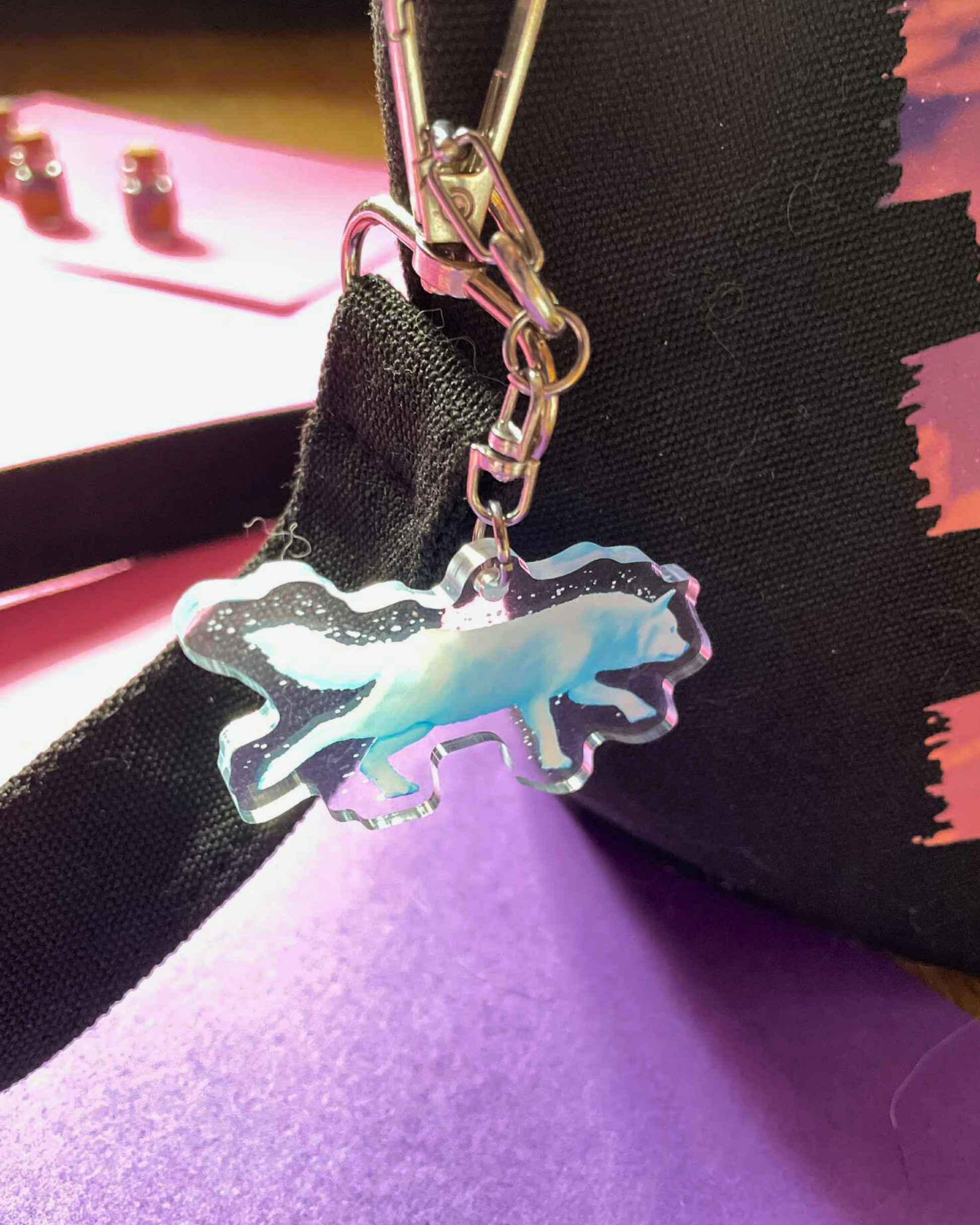 Wolf Runner - Wolf Keychain Shadowolf Art