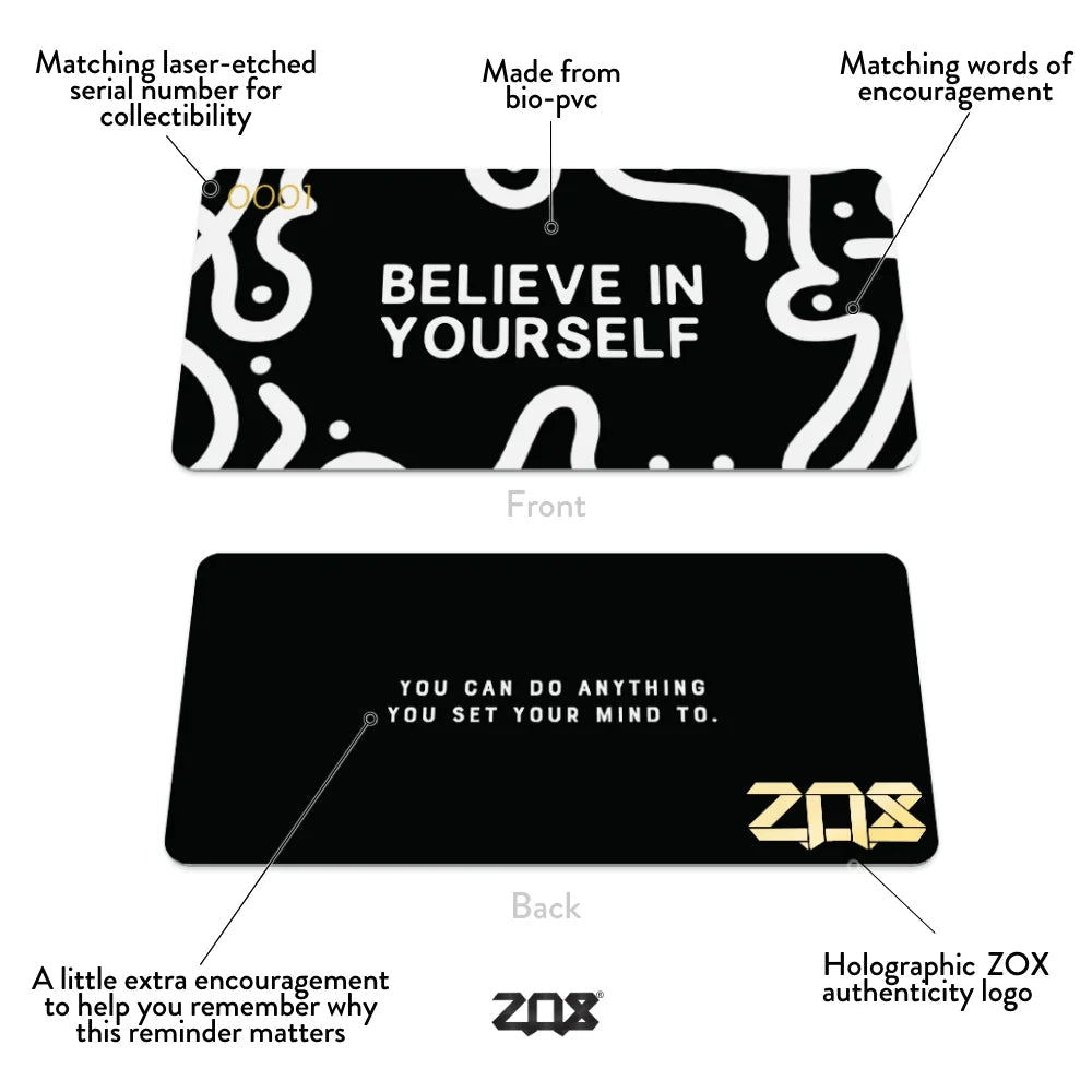 Believe In Yourself - Zox Wristband (Medium) Shadowolf Art