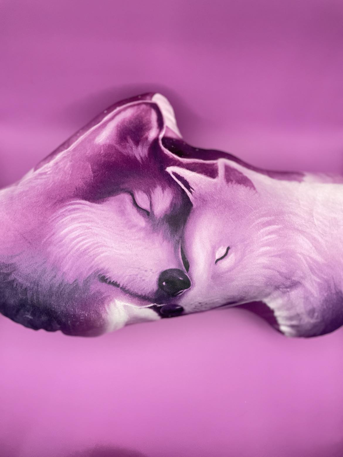 Two Wolves Pillow image 0