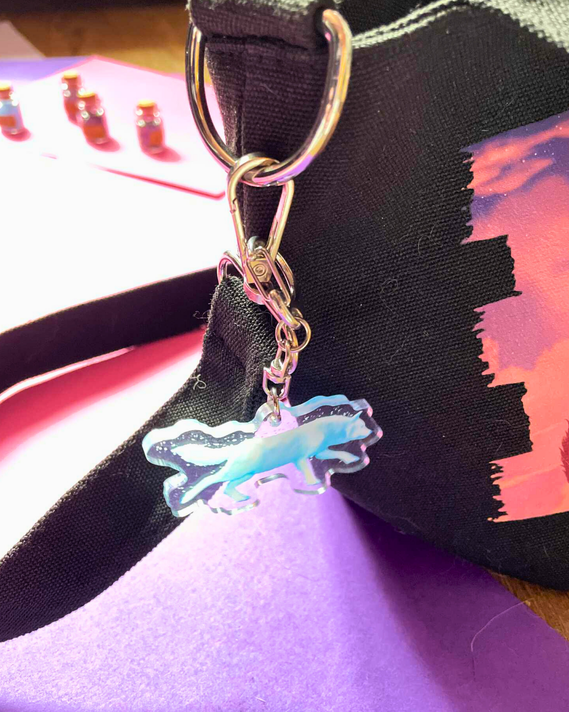 Wolf Runner - Wolf Keychain Shadowolf Art
