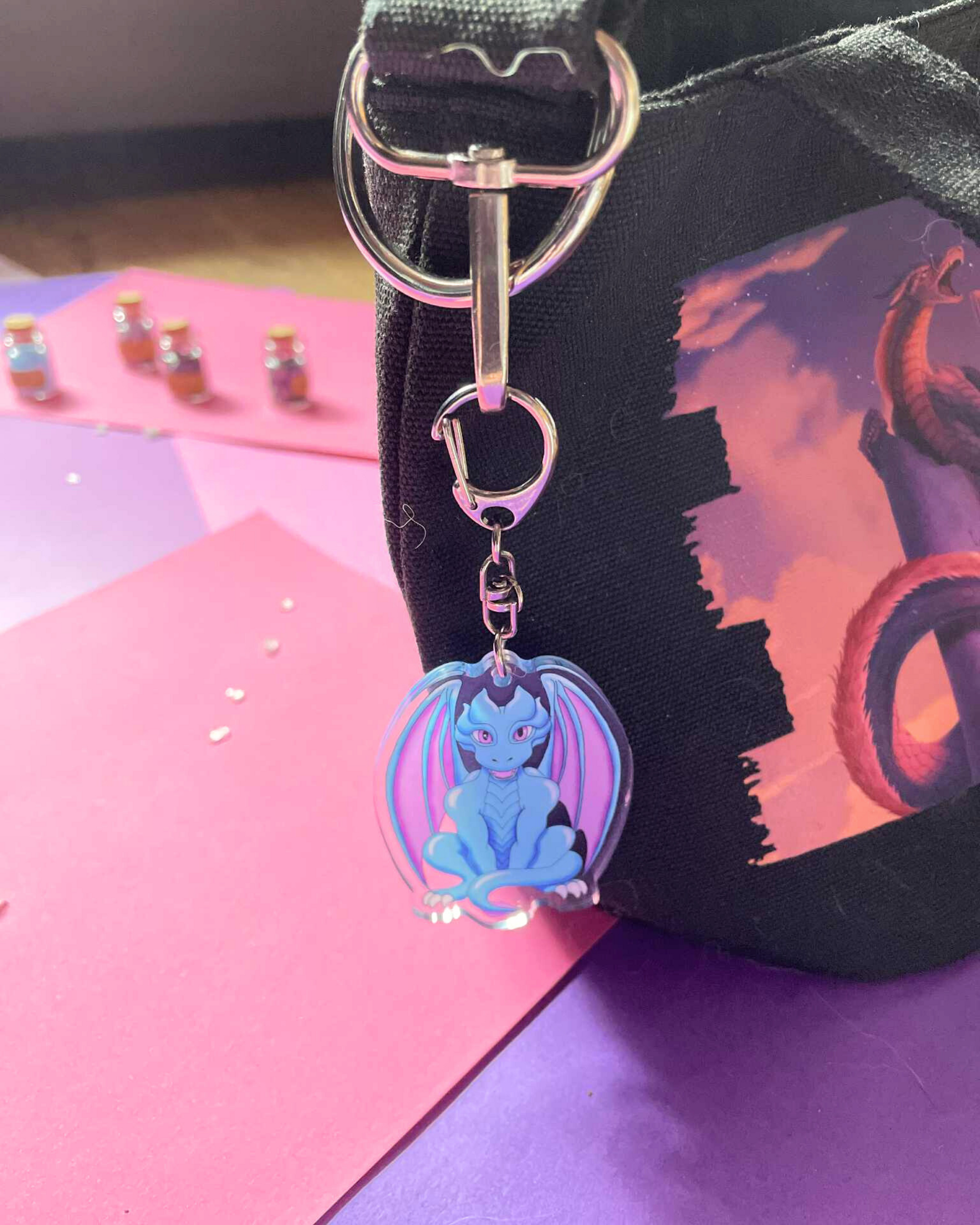 Cute Dragon - Dragon Keychain Shadowolf Art
