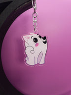 Ghost Pup Tail Keychain Shadowolf Art