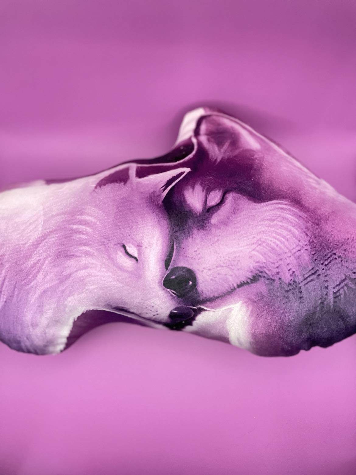 Two Wolves Pillow image 1