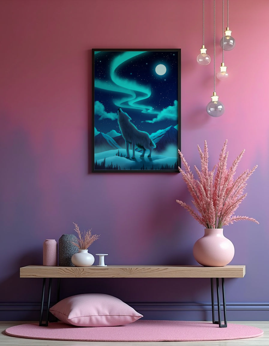Aurora Wolf Art Print Shadowolf Art
