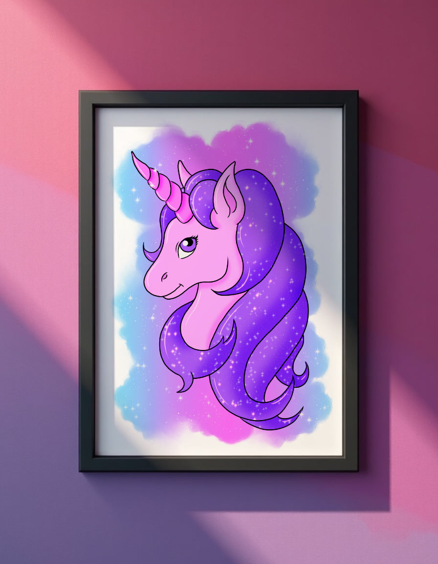 Unicorn Portrait Art Print Shadowolf Art