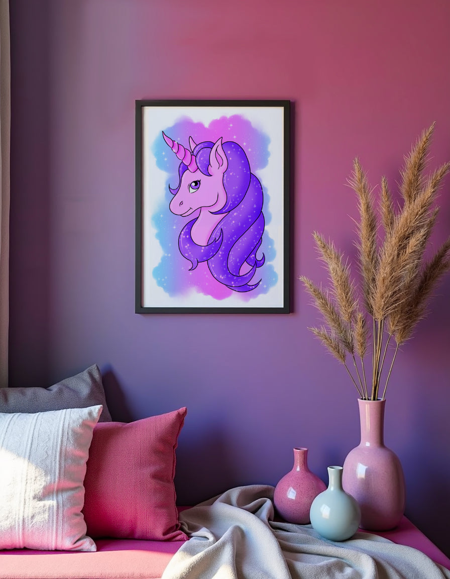 Unicorn Portrait Art Print Shadowolf Art