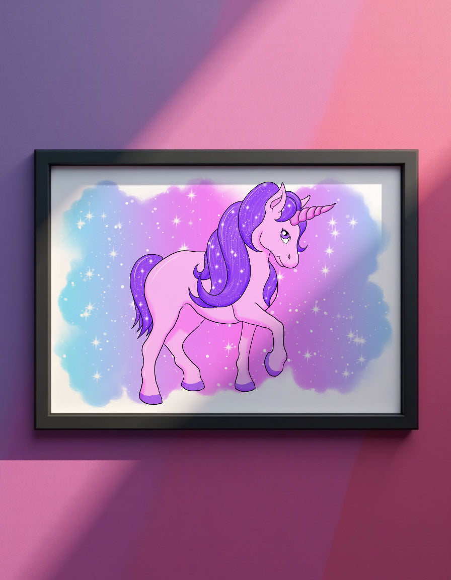 Unicorn Full Body Art Print Shadowolf Art