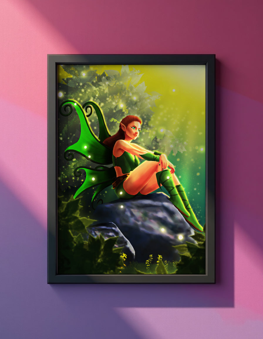 Fairy of Nature Art Print Shadowolf Art