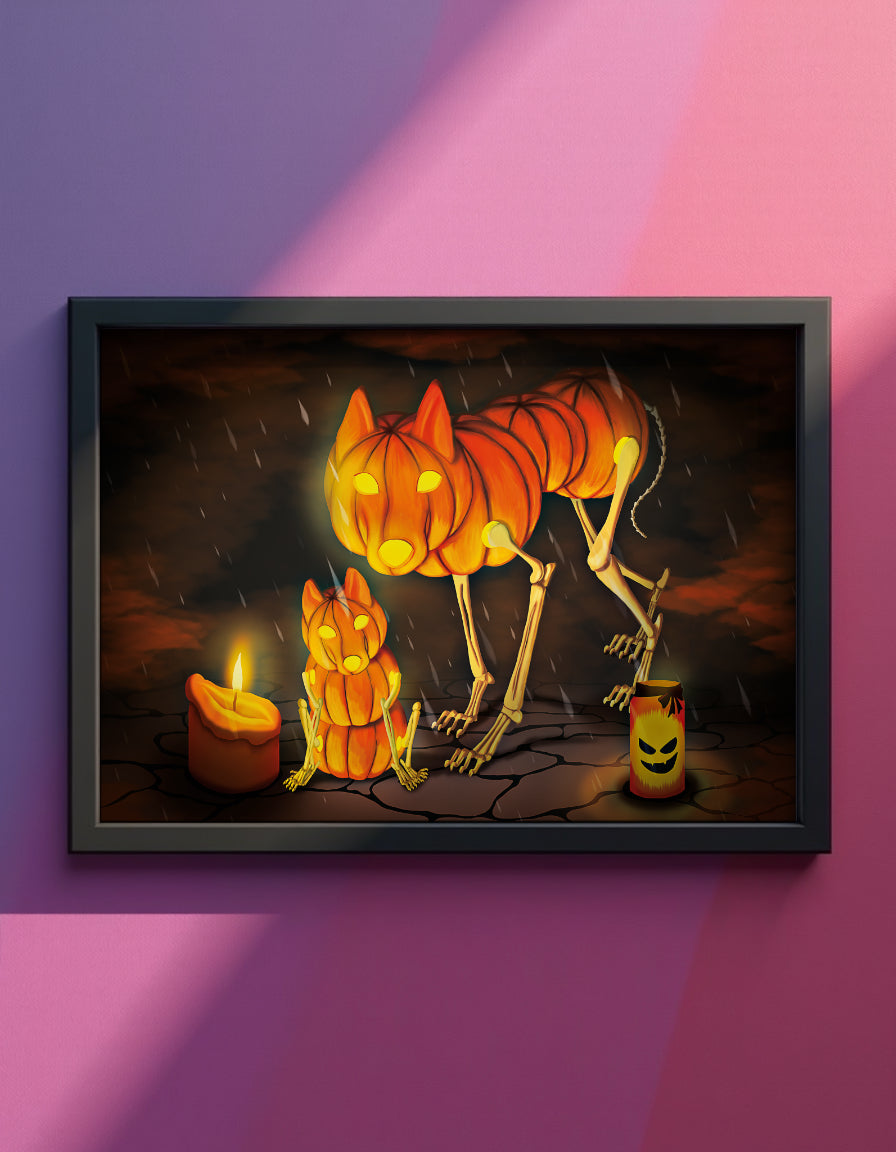 The Huskapump and Pupkin Art Print Shadowolf Art