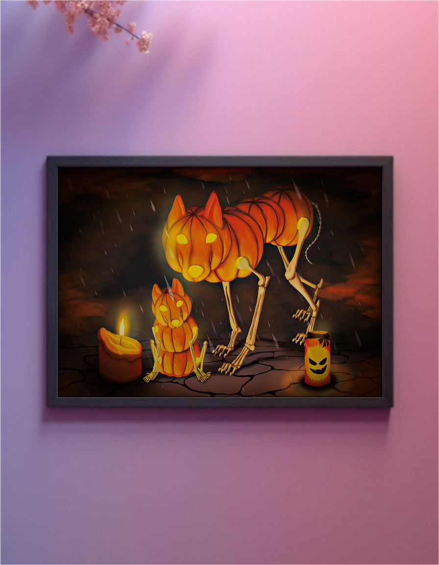 The Huskapump and Pupkin Art Print Shadowolf Art