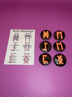 Viking and Norse Rune Art Button Badge Pack - Set 2 - Red, Orange, Yellow, Green, Blue, Purple or Pink.&nbsp; Shadowolf Art