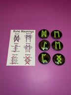 Viking and Norse Rune Art Button Badge Pack - Set 2 - Red, Orange, Yellow, Green, Blue, Purple or Pink.&nbsp; Shadowolf Art