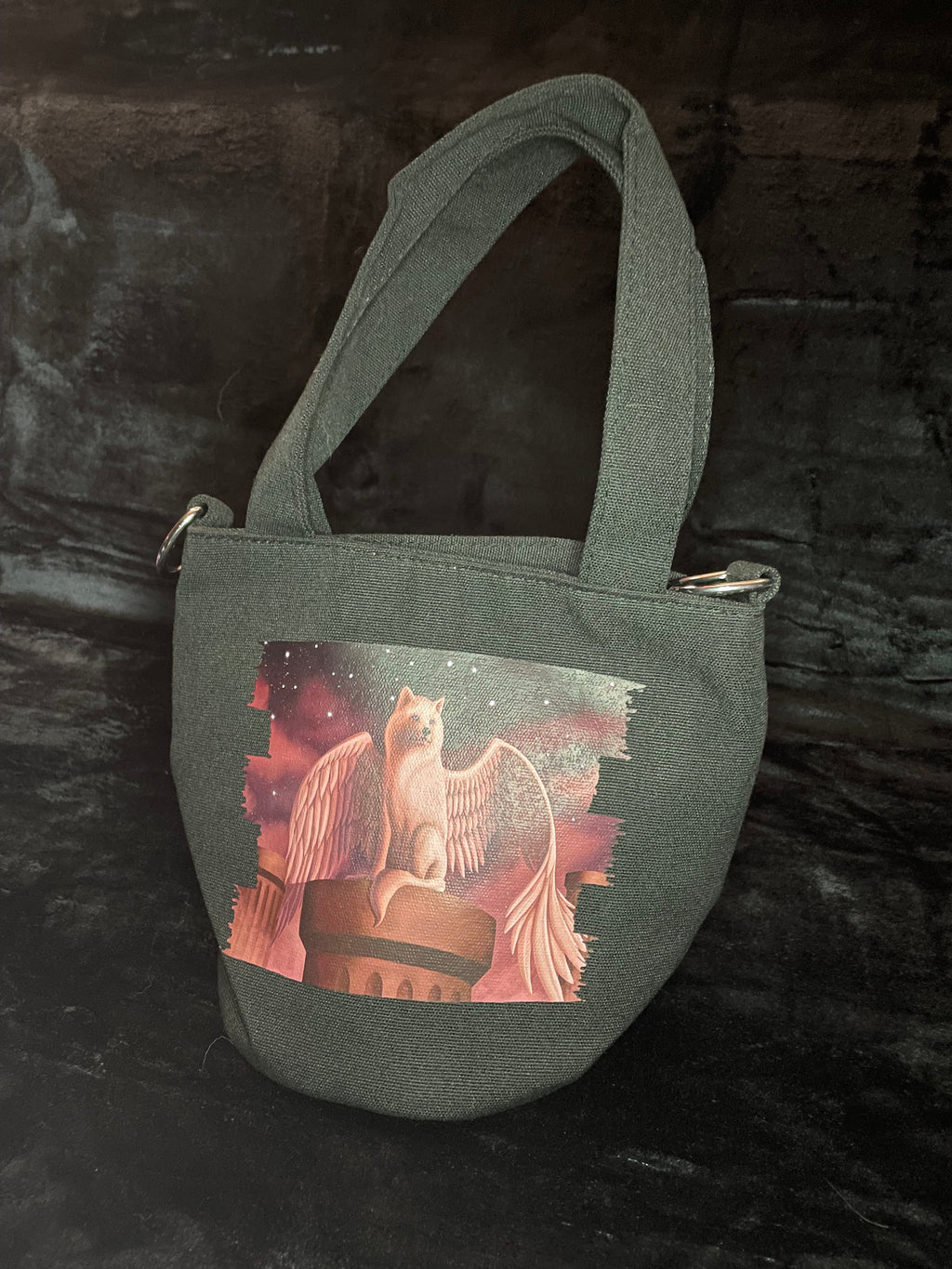Ethereal Guardian Canvas Bag Shadowolf Art