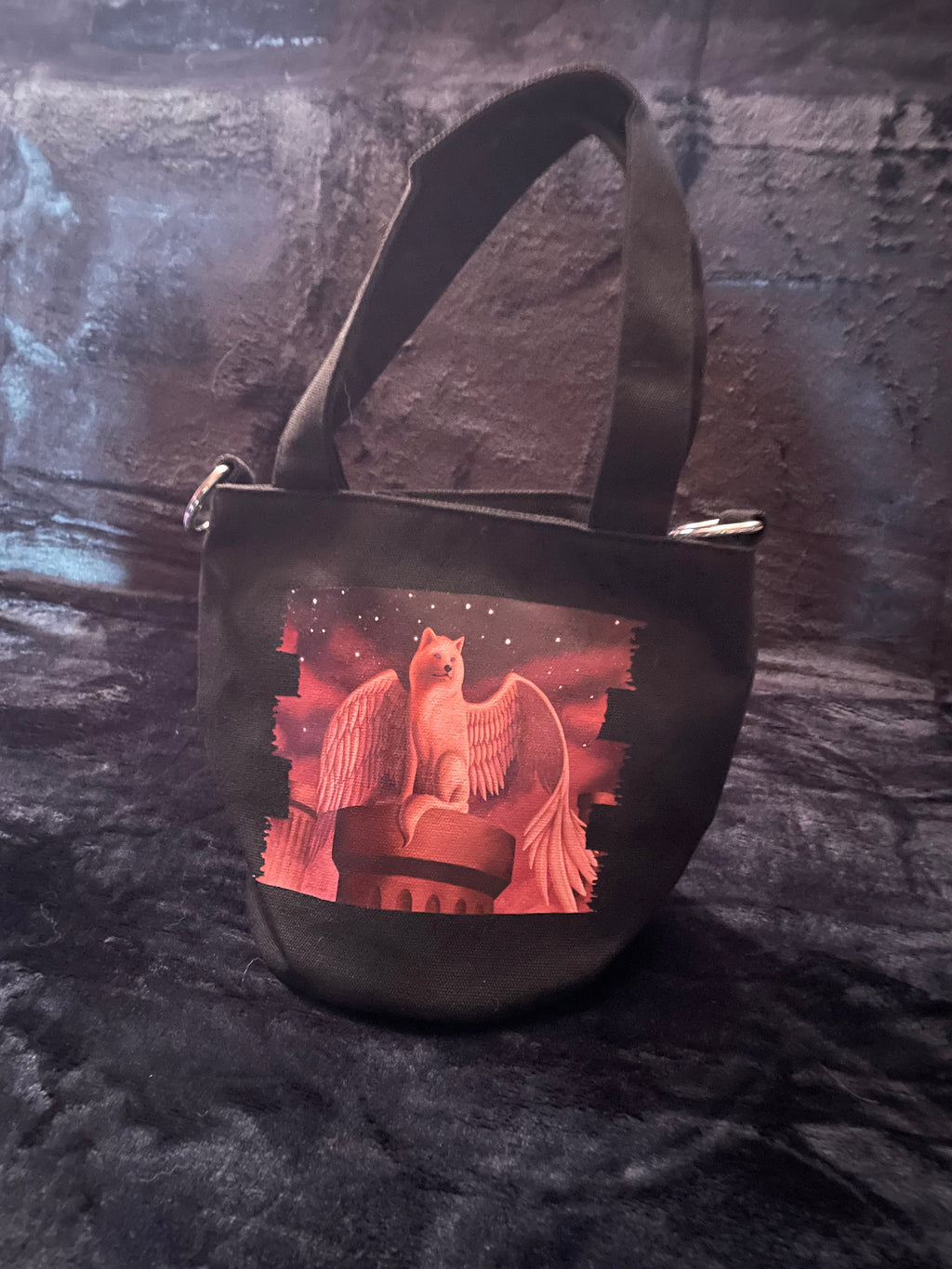 Ethereal Guardian Canvas Bag Shadowolf Art