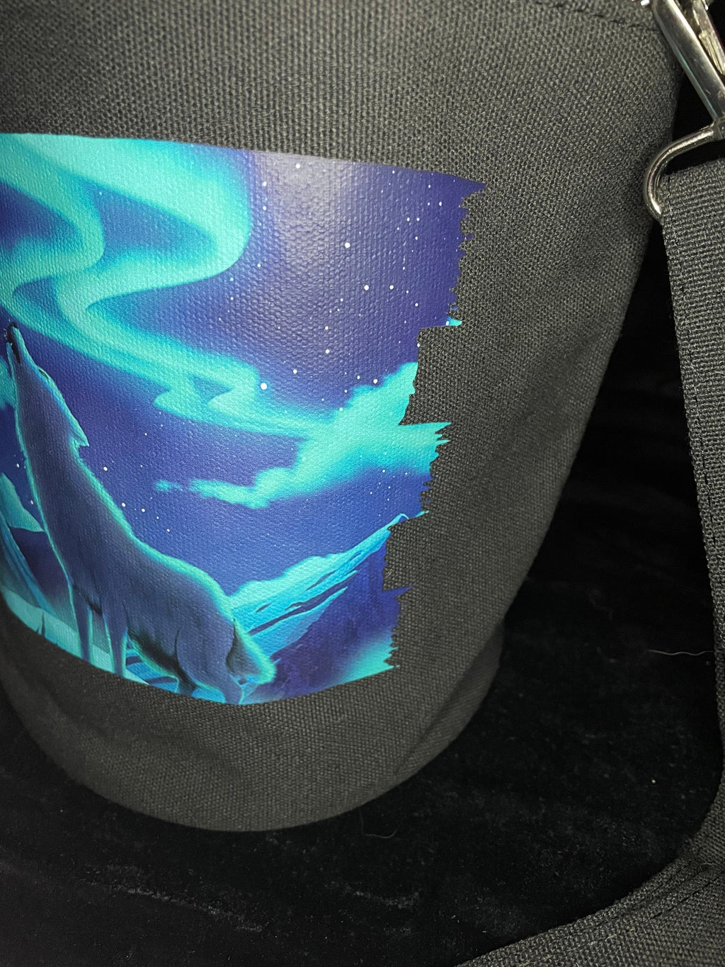 Aurora Wolf Canvas Bag Shadowolf Art