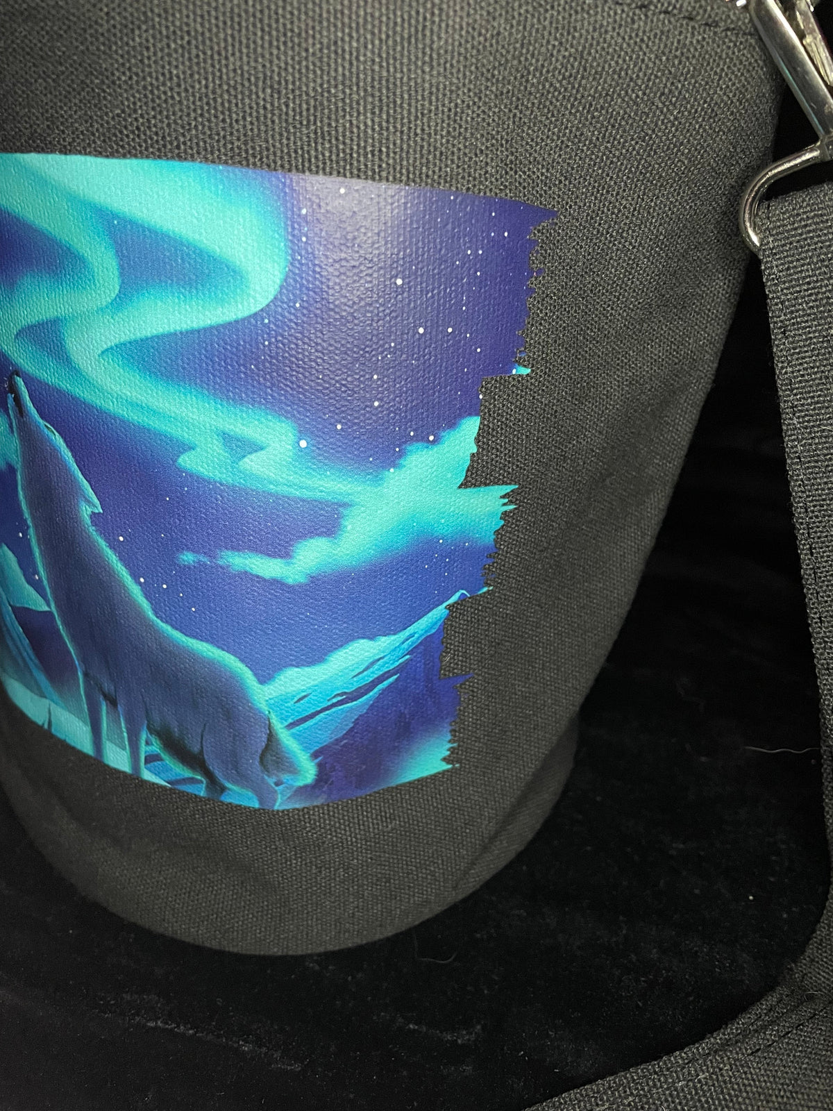 Aurora Wolf Canvas Bag Shadowolf Art