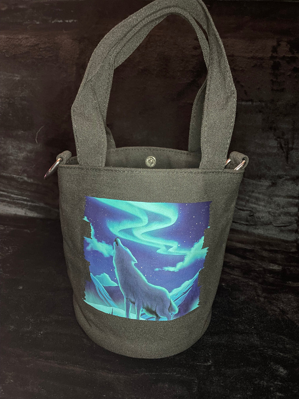 Aurora Wolf Canvas Bag Shadowolf Art