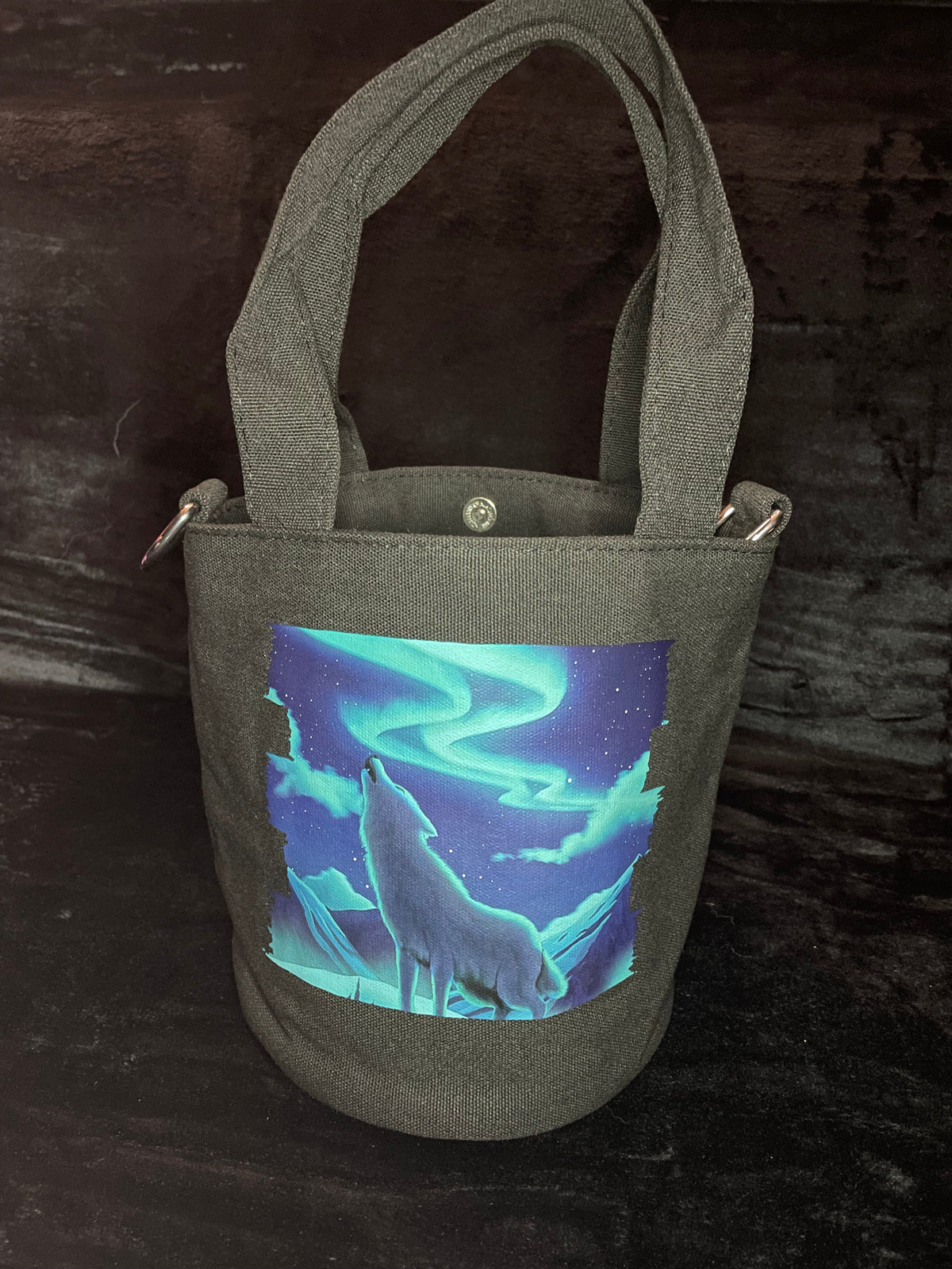 Aurora Wolf Canvas Bag Shadowolf Art