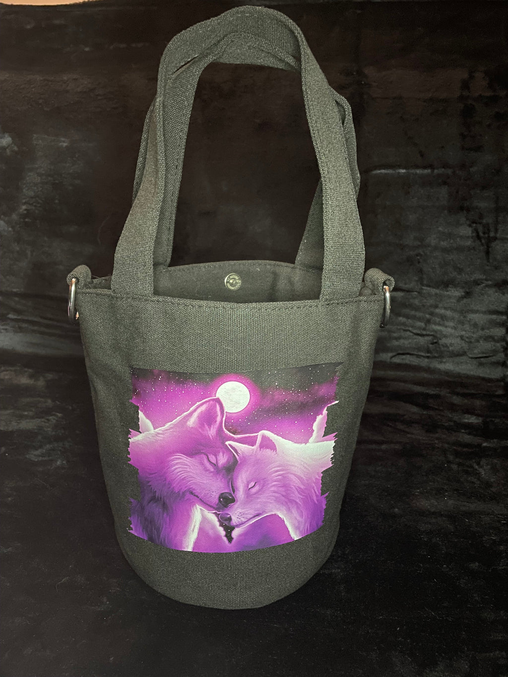 Two Wolves Canvas Bag Shadowolf Art