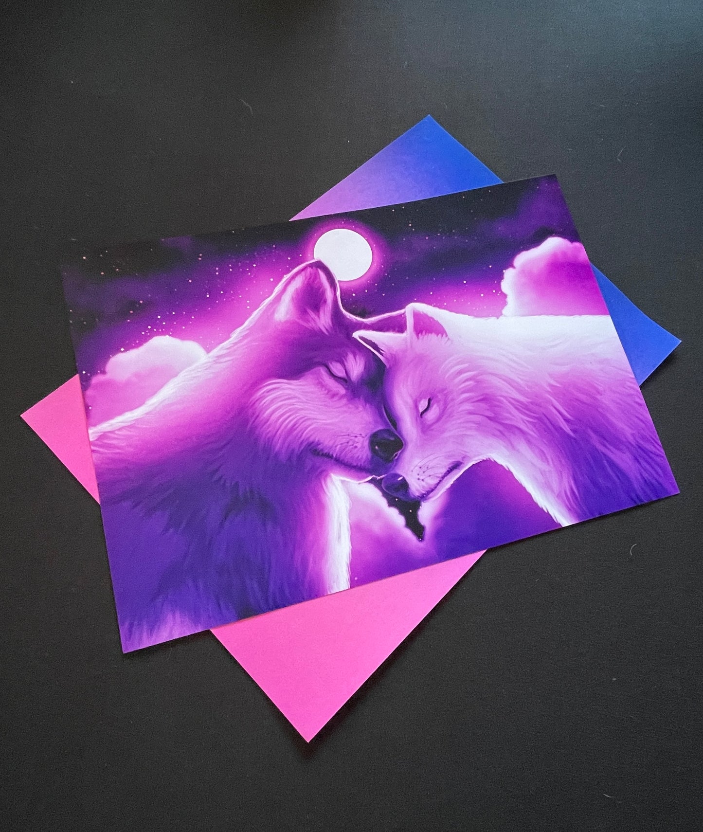 Two Wolves Art Print