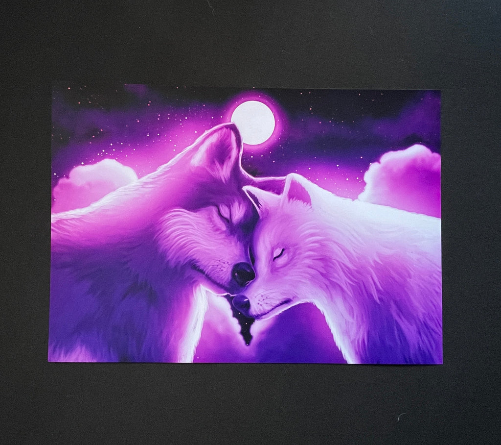 Two Wolves Art Print Shadowolf Art