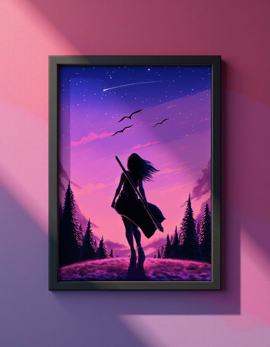 Luna Dreaming Art Print Shadowolf Art