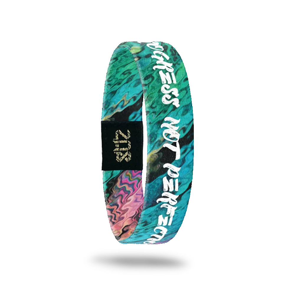 Progress Not Perfection - Zox Wristband (Medium)