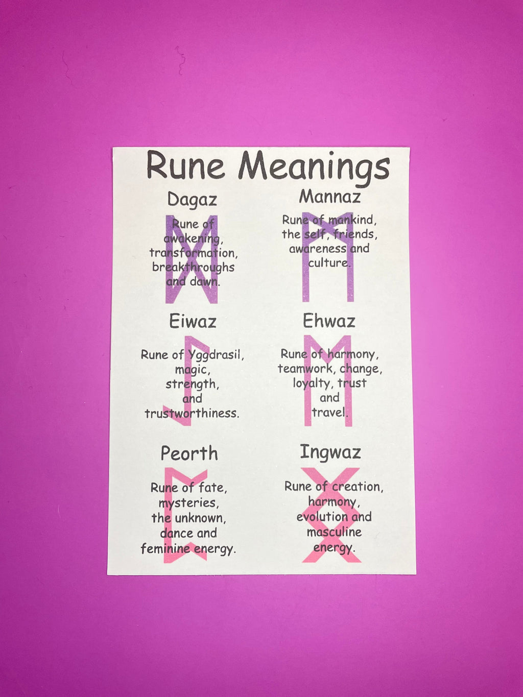 Viking and Norse Rune Art Button Badge Pack - Set 2 - Red, Orange, Yellow, Green, Blue, Purple or Pink.&nbsp; Shadowolf Art