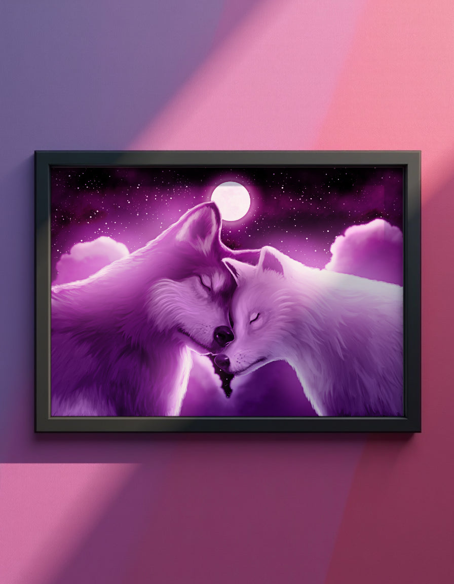 Two Wolves Art Print Shadowolf Art