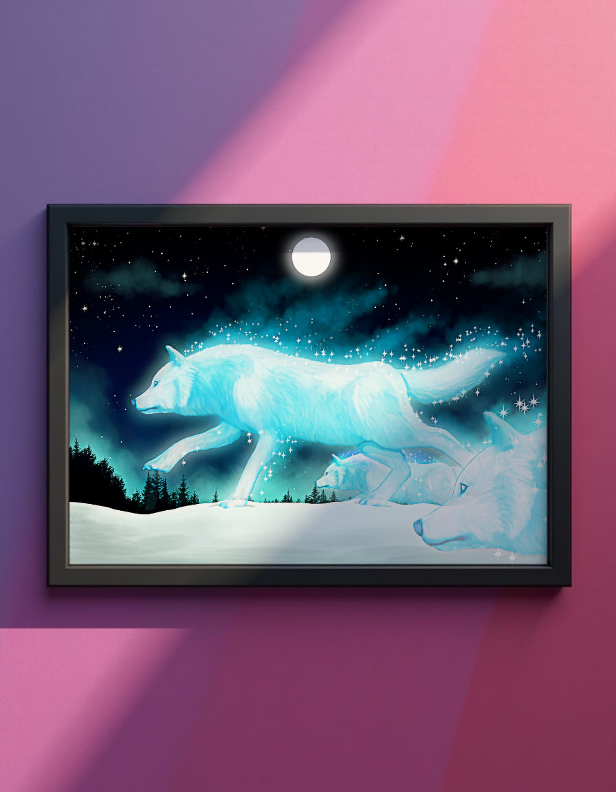 Wolf Runners Art Print Shadowolf Art