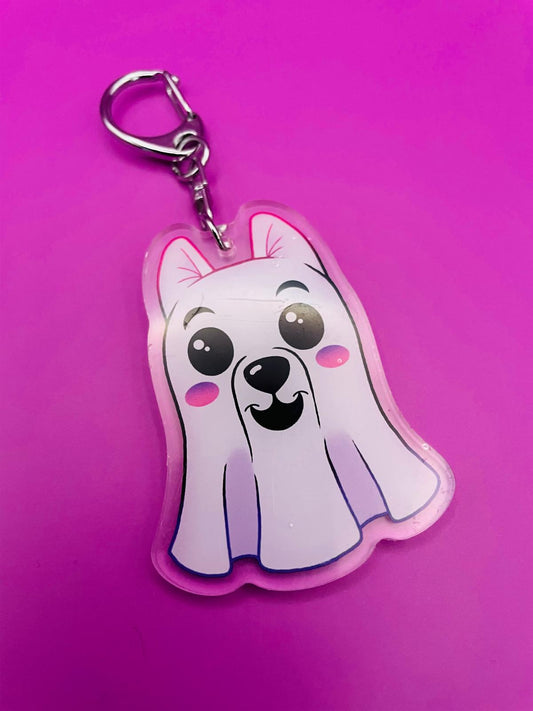 Ghost Pup Charm / Keyring