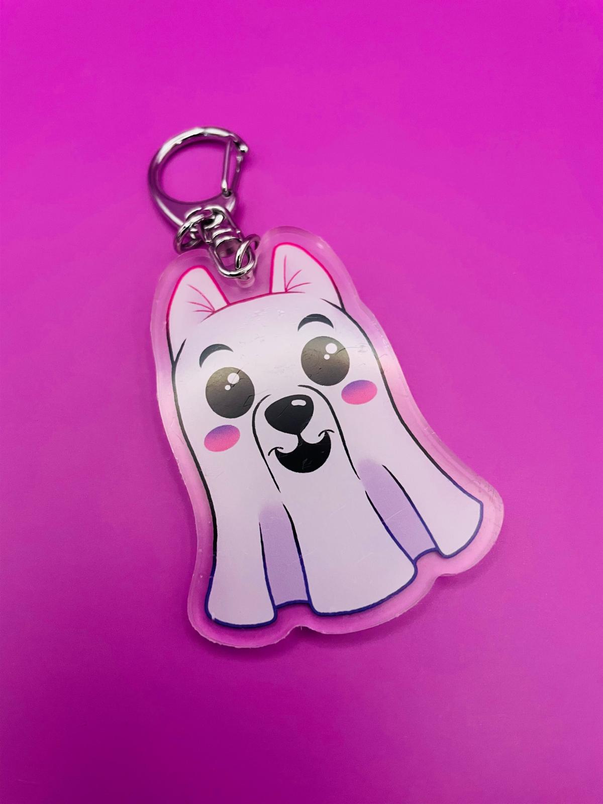 Ghost Pup Charm / Keyring