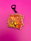 Halloween 2024 Wooden Keychain Shadowolf Art