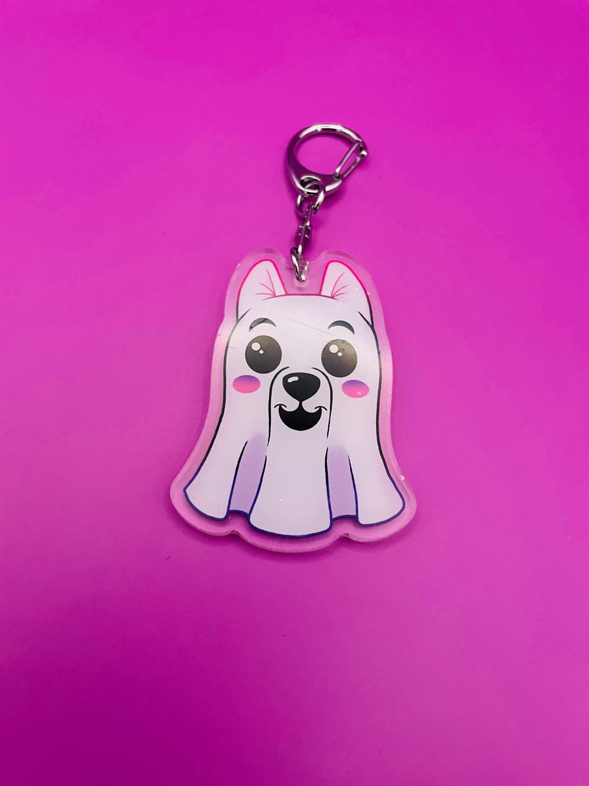 Ghost Pup Charm / Keyring