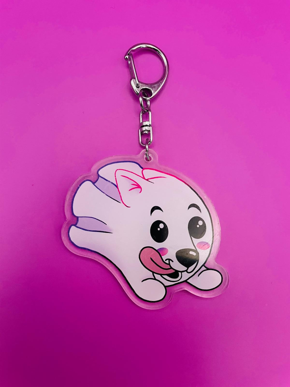 Flying Ghost Pup Charm / Keyring