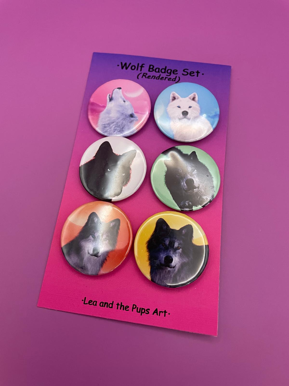 Wolves Badge Pack (3D Rendered)