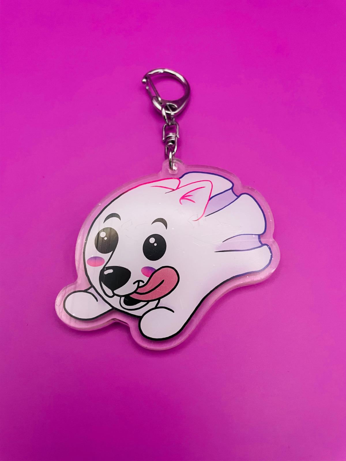 Flying Ghost Pup Charm / Keyring