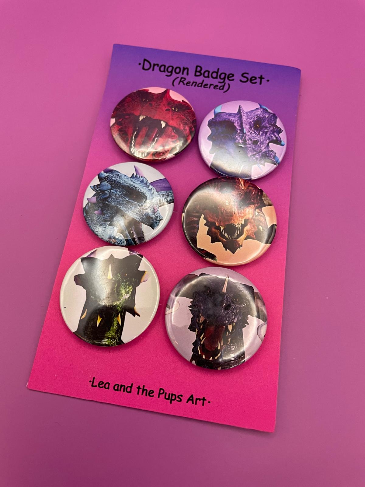 Dragon Badge Pack (3D Rendered) Shadowolf Art