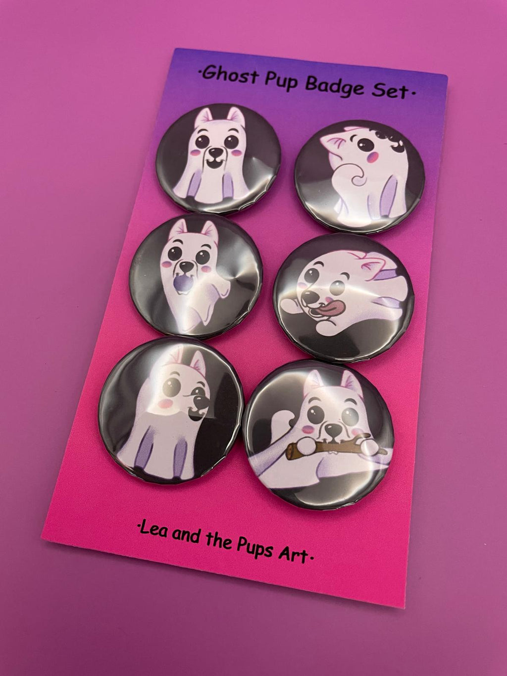 Ghost Pups Badge Pack Shadowolf Art