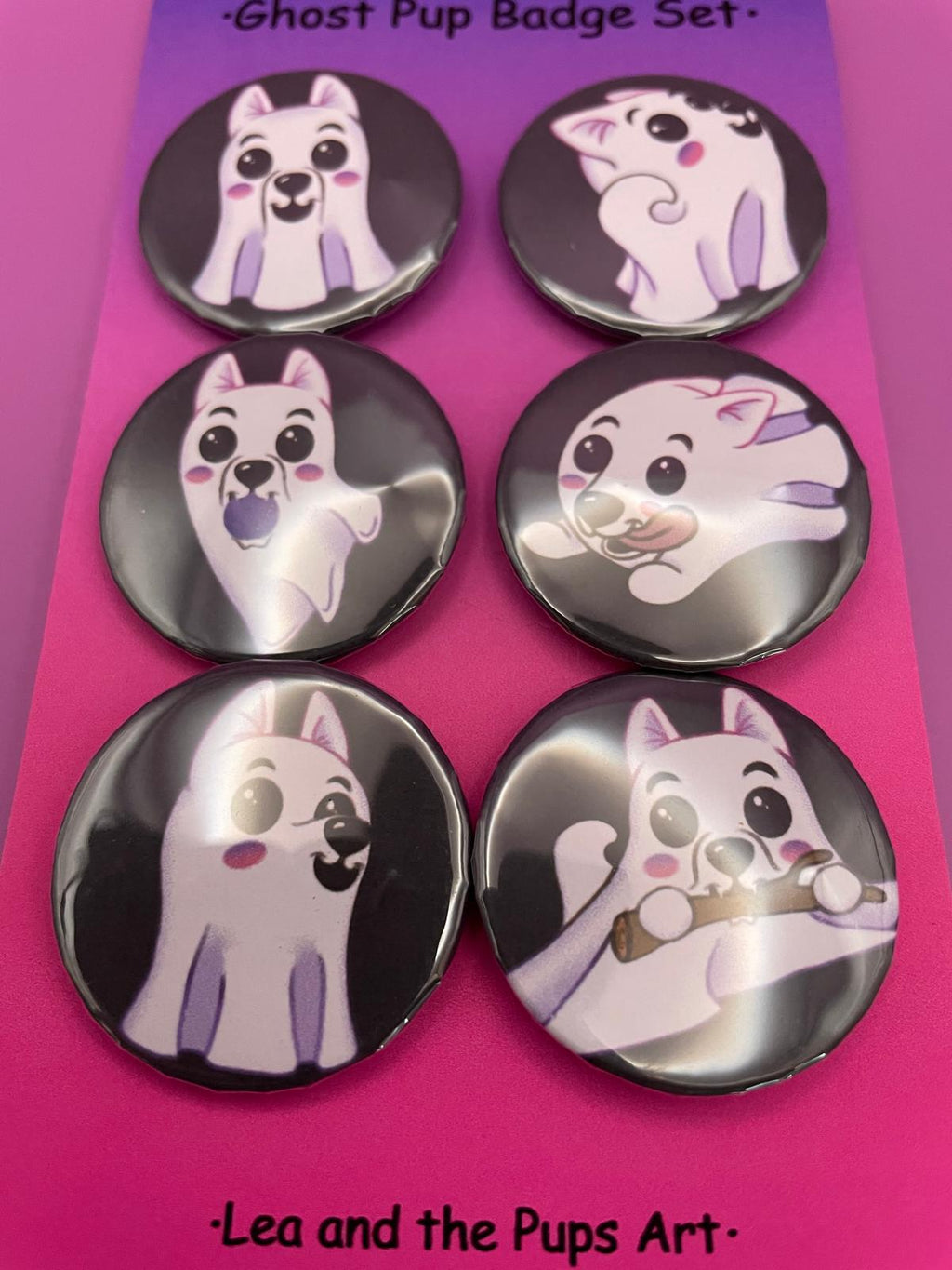 Ghost Pups Badge Pack Shadowolf Art