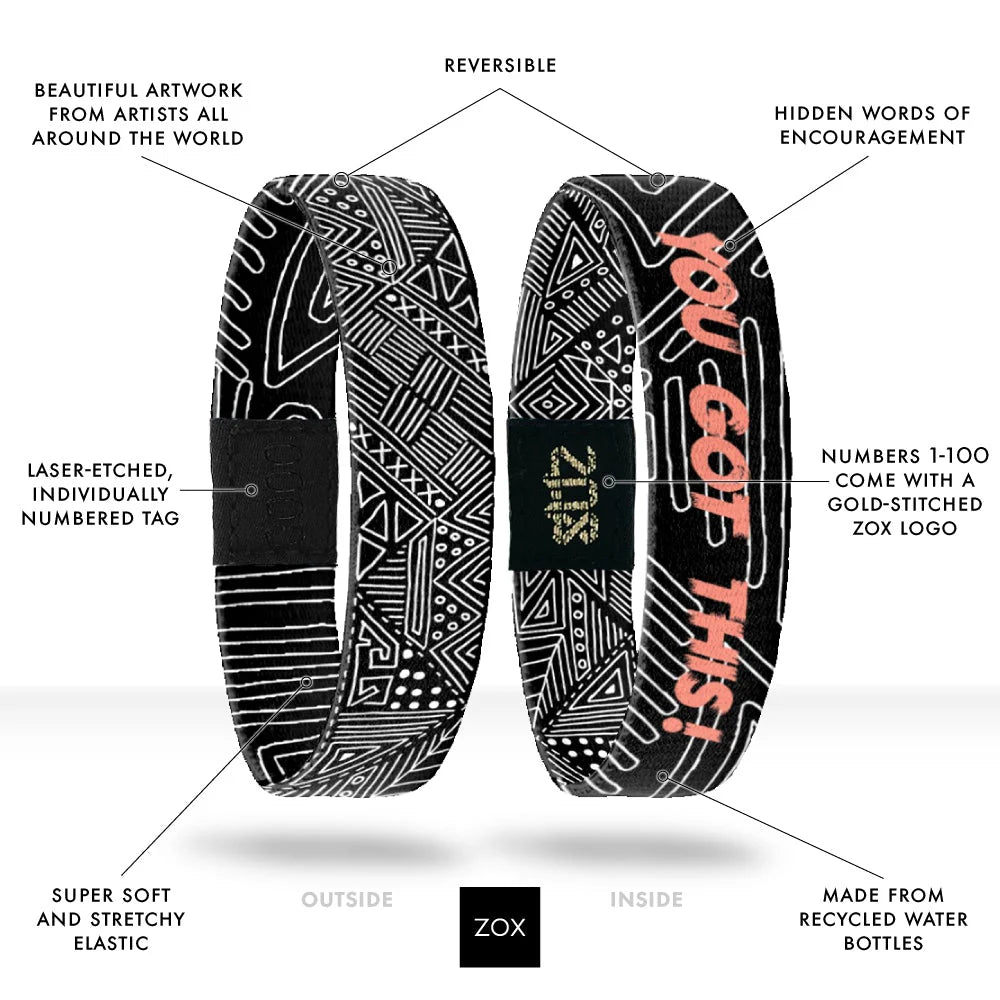 You Got This - Zox Wristband (Medium) Shadowolf Art