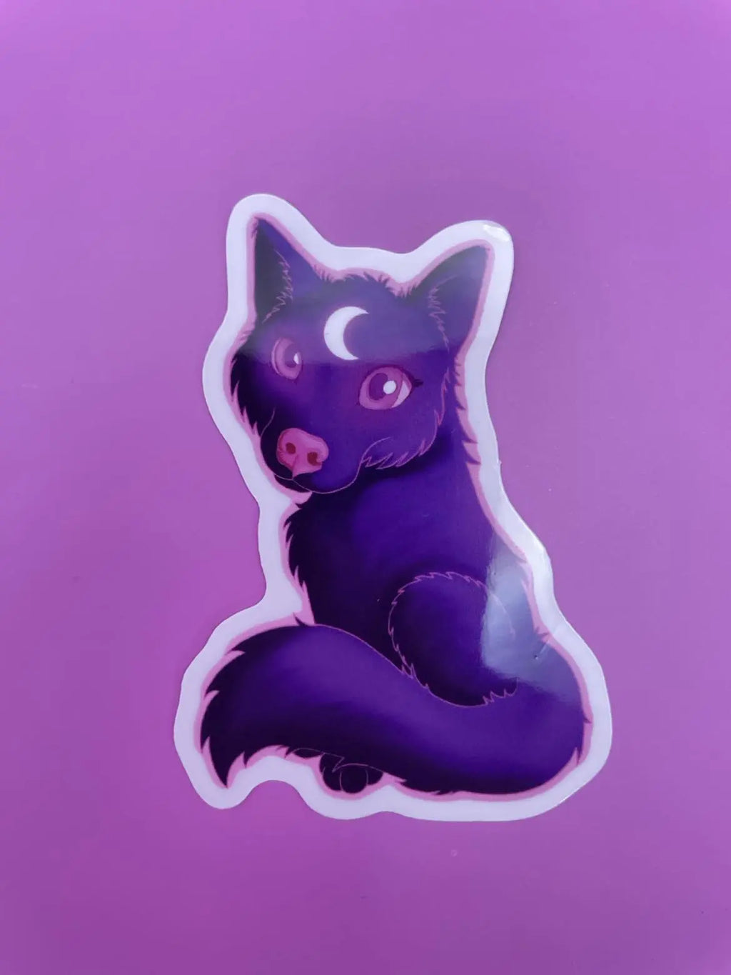 Cute Lunar Wolf Sticker image 1