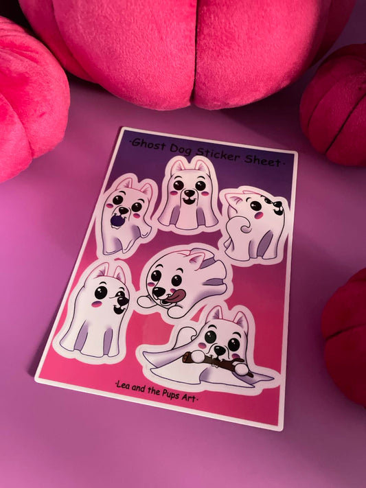 Ghost Pups Sticker Sheet image 0